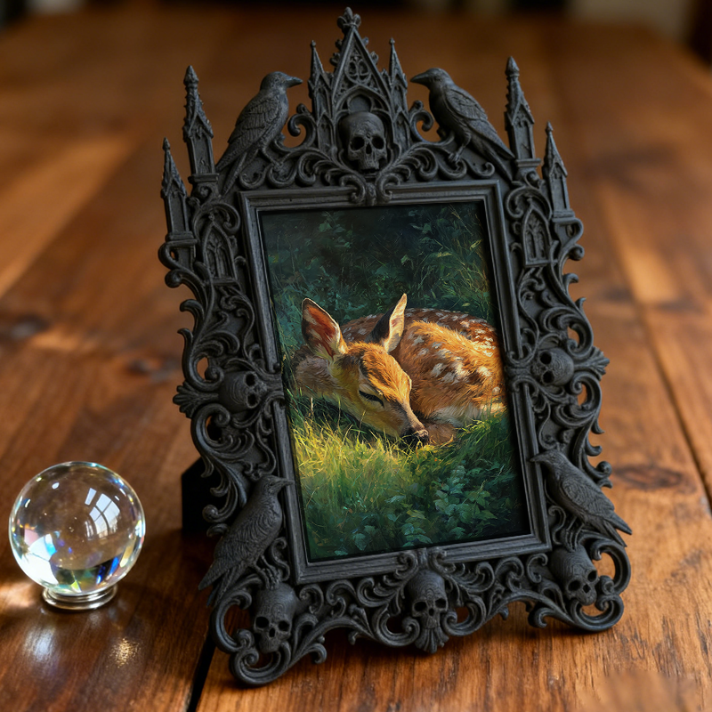 Limited-stock-gothic Dark-style Photo Frame | Occult Zodiac Jewelry Shop Decor, Photo Ornament, Wall-mountable & Tabletop, Collectibl