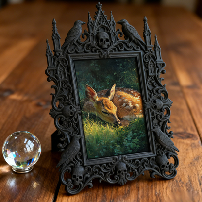 Limited-stock-gothic Dark-style Photo Frame | Occult Zodiac Jewelry Shop Decor, Photo Ornament, Wall-mountable & Tabletop, Collectibl