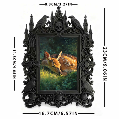 Limited-stock-gothic Dark-style Photo Frame | Occult Zodiac Jewelry Shop Decor, Photo Ornament, Wall-mountable & Tabletop, Collectibl