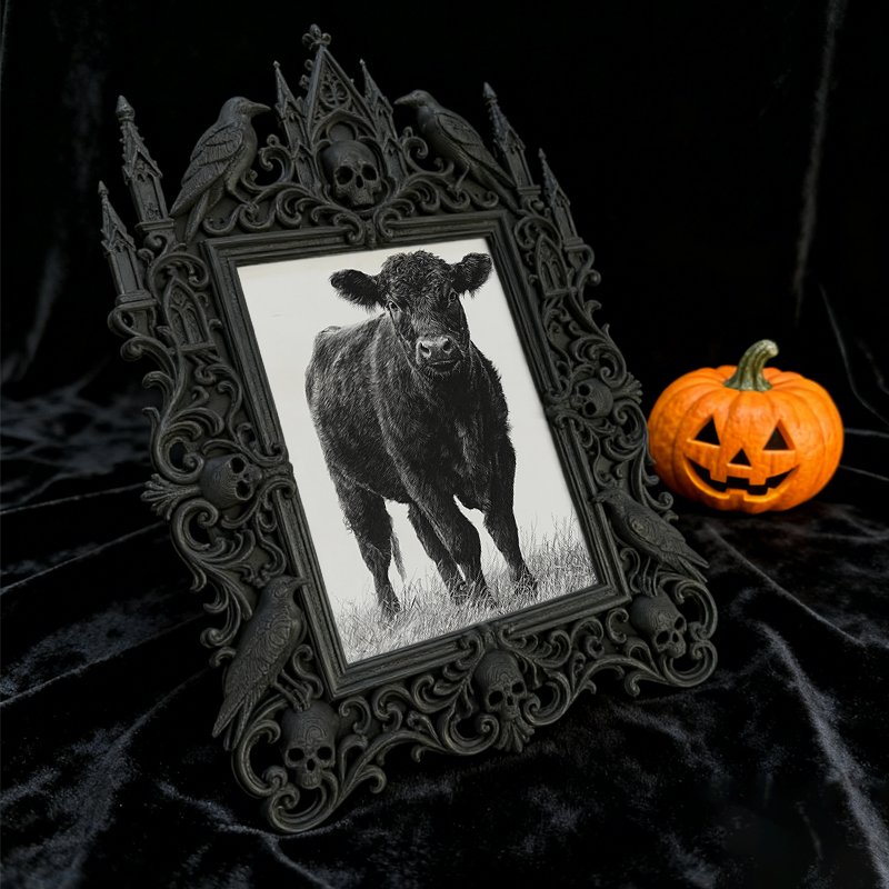 Insta-trending Gothic Dark-style Photo Frame | Gothic Brow Lamination Studio Decor, Photo Ornament, Wall-mountable & Tabletop, High-gloss Fr
