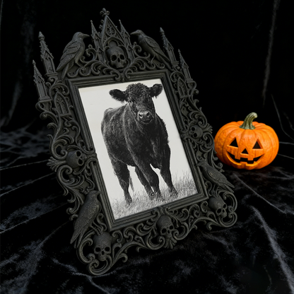 Insta-trending Gothic Dark-style Photo Frame | Gothic Brow Lamination Studio Decor, Photo Ornament, Wall-mountable & Tabletop, High-gloss Fr