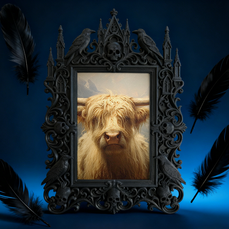 Classy-dark-style Gothic Dark-style Photo Frame | Dark Academia Book Folding Art Shop Decor, Photo Ornament, Wall-mountable & Tabletop, Prac