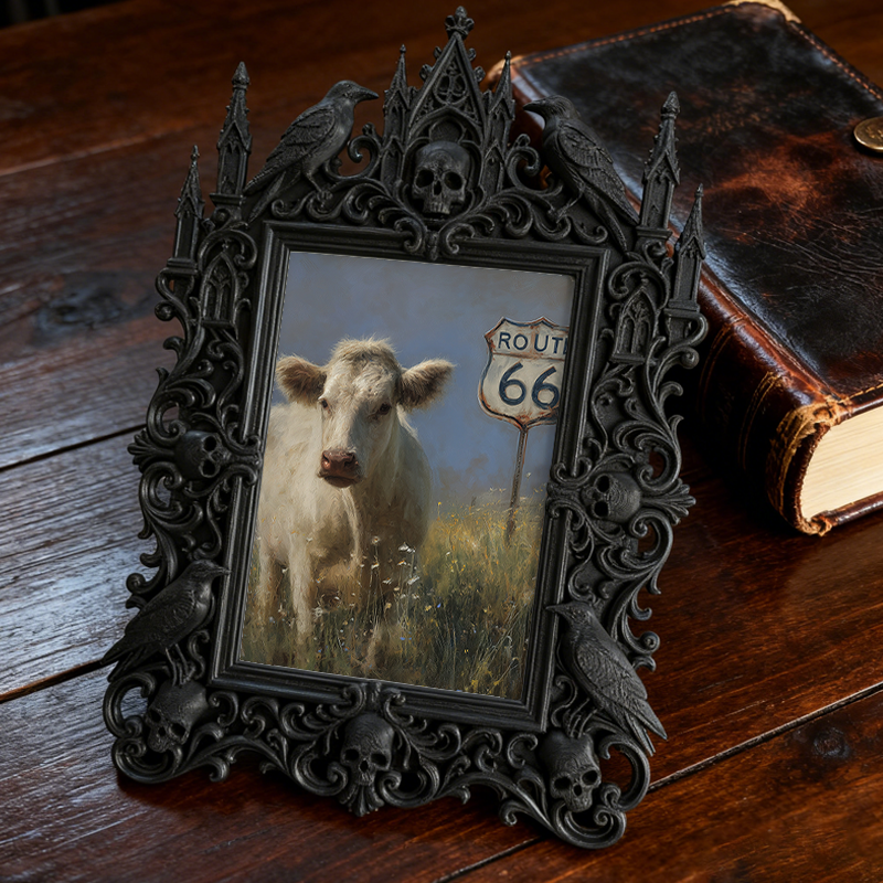 Rare-edition Gothic Dark-style Photo Frame | Vampire LARP Tavern Wall Decor, Photo Ornament, Wall/Table Dual-use, Artistic Frame
