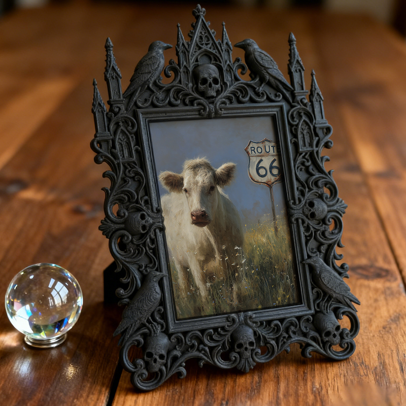 Rare-edition Gothic Dark-style Photo Frame | Vampire LARP Tavern Wall Decor, Photo Ornament, Wall/Table Dual-use, Artistic Frame