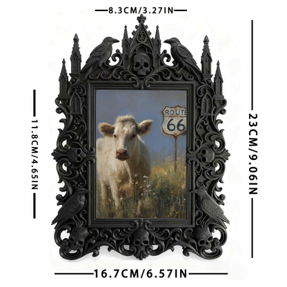 Rare-edition Gothic Dark-style Photo Frame | Vampire LARP Tavern Wall Decor, Photo Ornament, Wall/Table Dual-use, Artistic Frame
