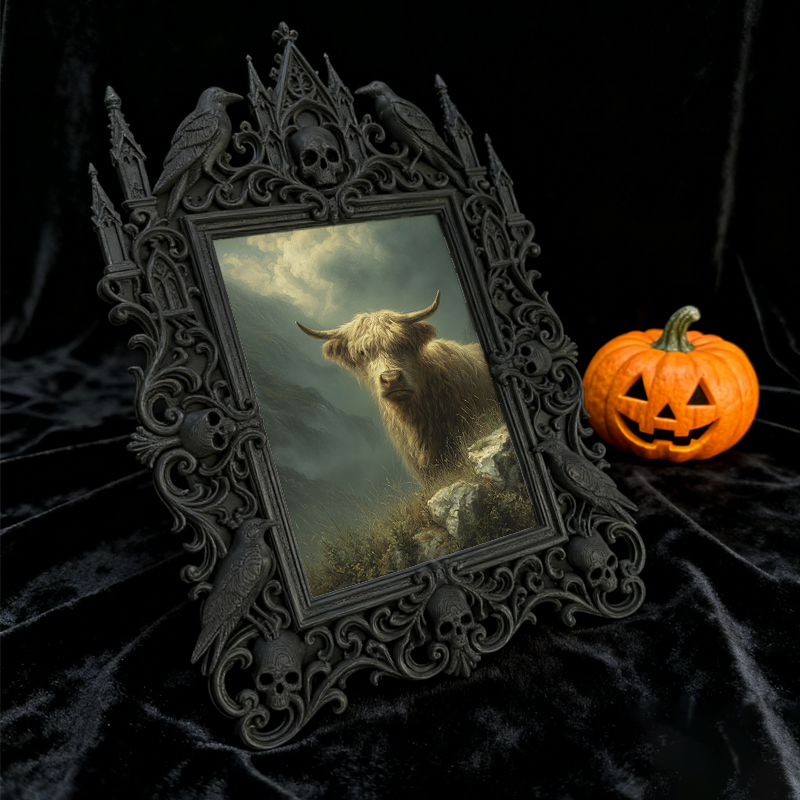 Sturdy-gothic Gothic Dark-style Photo Frame | Gothic Body Piercing Jewelry Shop Decor, Photo Ornament, Dual-use Display, Wear-resistant Fram