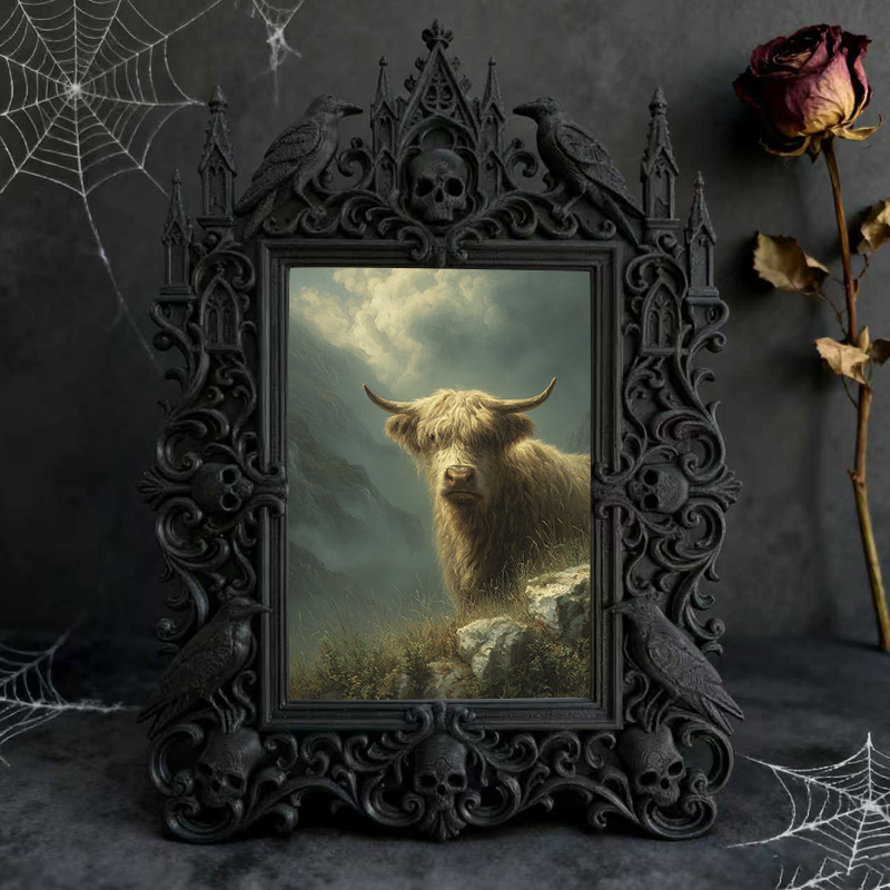 Sturdy-gothic Gothic Dark-style Photo Frame | Gothic Body Piercing Jewelry Shop Decor, Photo Ornament, Dual-use Display, Wear-resistant Fram