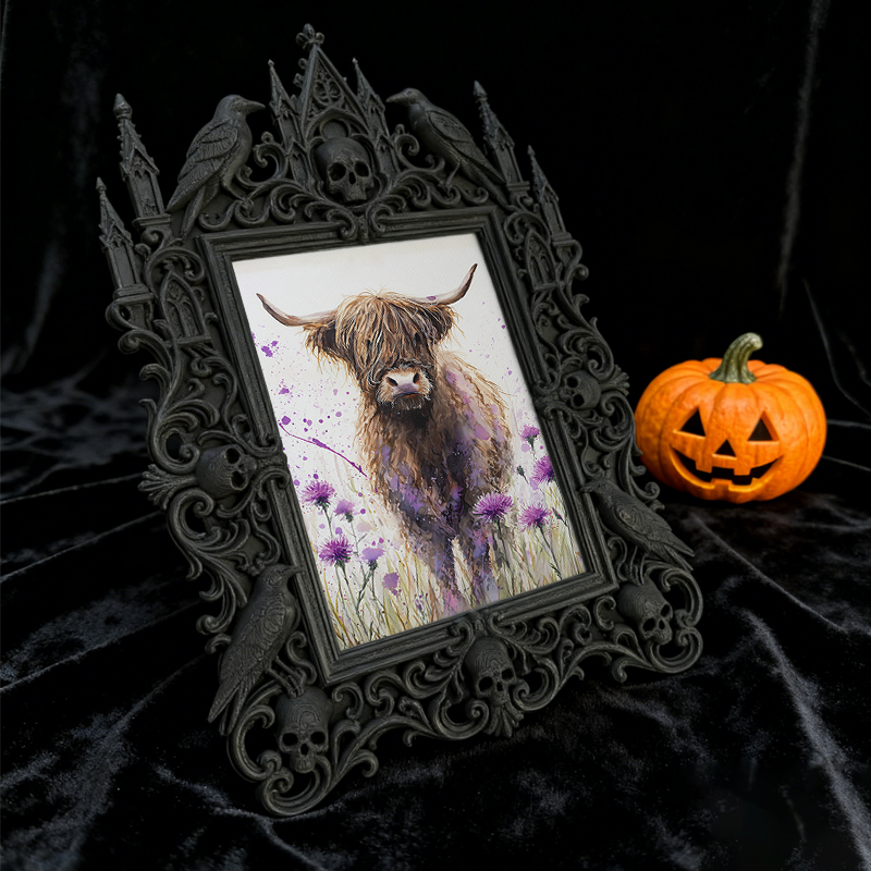 Adorable-dark-style Gothic Dark-style Photo Frame | Gothic Handmade Soap Mold Shop Decor, Photo Ornament, Dual-use Display, Cute Frame