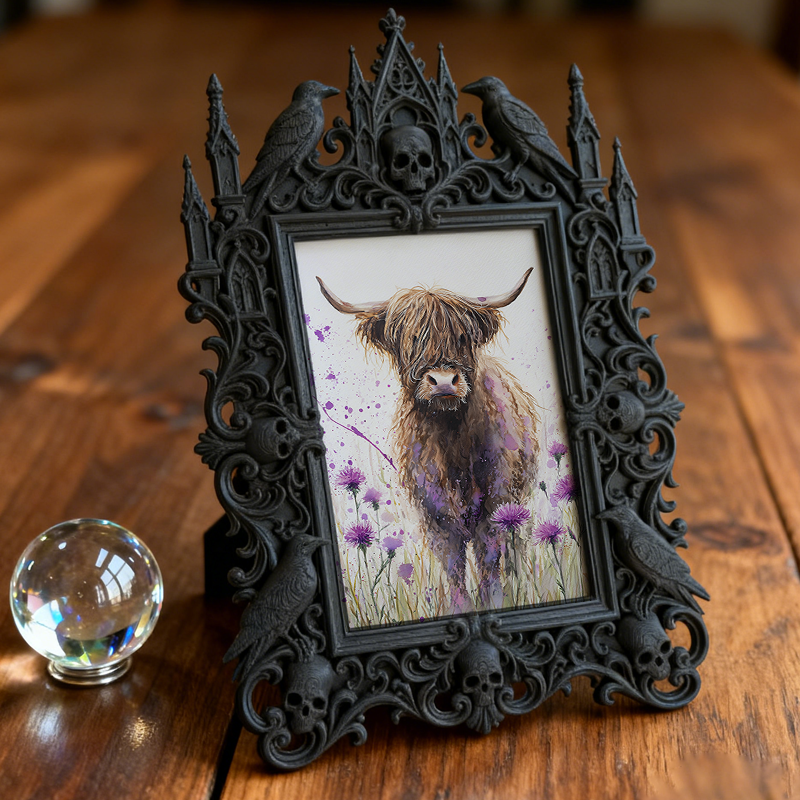 Adorable-dark-style Gothic Dark-style Photo Frame | Gothic Handmade Soap Mold Shop Decor, Photo Ornament, Dual-use Display, Cute Frame