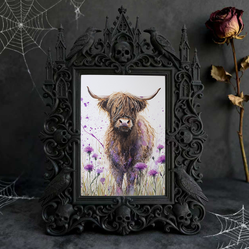 Adorable-dark-style Gothic Dark-style Photo Frame | Gothic Handmade Soap Mold Shop Decor, Photo Ornament, Dual-use Display, Cute Frame