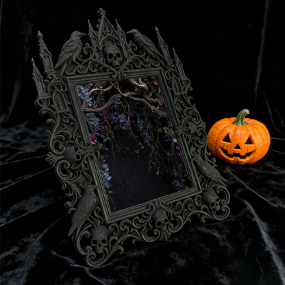 Trend-leading Gothic Dark-style Photo Frame | Gothic Kids’ Witch Craft Room Decor, Photo Ornament, Wall/Table Dual-use, Eco-friendly Frame