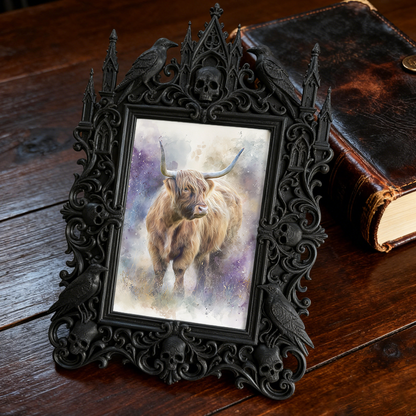 Customer-approved Gothic Dark-style Photo Frame | Vampire Themed Costume Contest Decor, Photo Ornament, Dual-use Display, Sturdy Frame