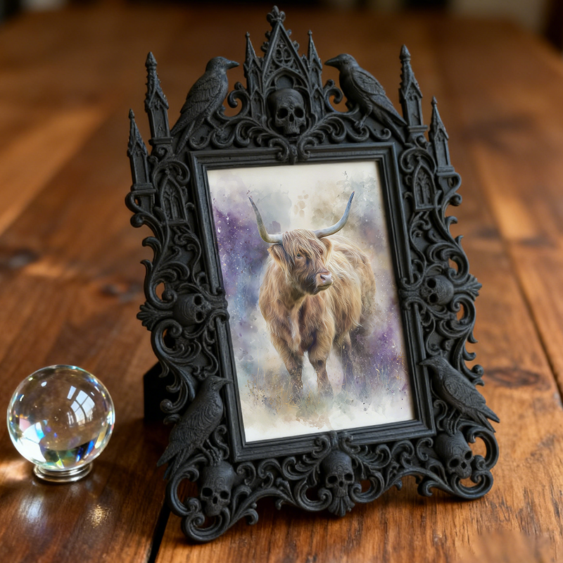 Customer-approved Gothic Dark-style Photo Frame | Vampire Themed Costume Contest Decor, Photo Ornament, Dual-use Display, Sturdy Frame
