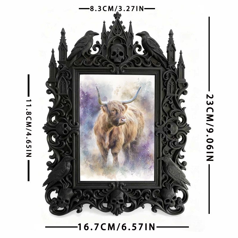 Customer-approved Gothic Dark-style Photo Frame | Vampire Themed Costume Contest Decor, Photo Ornament, Dual-use Display, Sturdy Frame