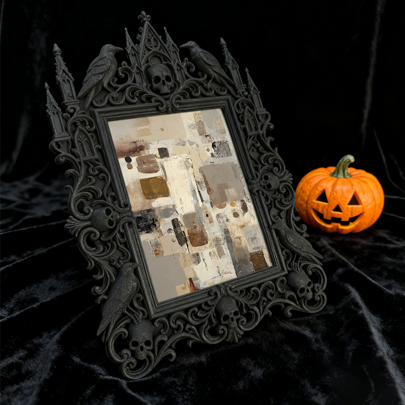 Limited-quantity Gothic Dark-style Photo Frame | Occult Manuscript Copy Shop Decor, Photo Ornament, Wall-mountable & Tabletop, Collectible F