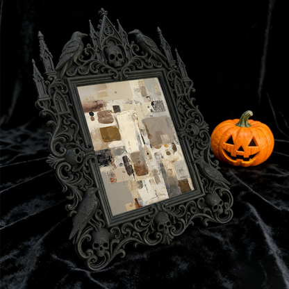 Limited-quantity Gothic Dark-style Photo Frame | Occult Manuscript Copy Shop Decor, Photo Ornament, Wall-mountable & Tabletop, Collectible F
