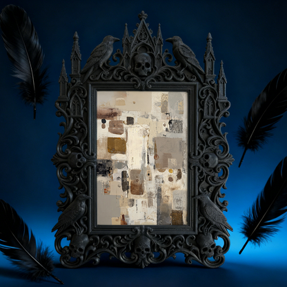 Limited-quantity Gothic Dark-style Photo Frame | Occult Manuscript Copy Shop Decor, Photo Ornament, Wall-mountable & Tabletop, Collectible F
