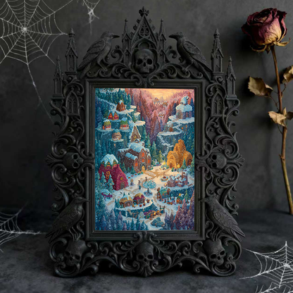 Rare-find-gothic Dark-style Photo Frame | Werewolf Cosplay Photo Booth Decor, Photo Ornament, Wall/Table Dual-use, Rustic Frame