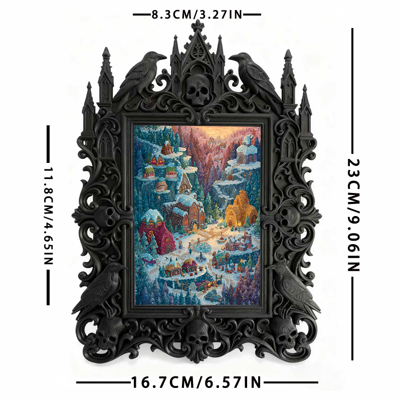 Rare-find-gothic Dark-style Photo Frame | Werewolf Cosplay Photo Booth Decor, Photo Ornament, Wall/Table Dual-use, Rustic Frame
