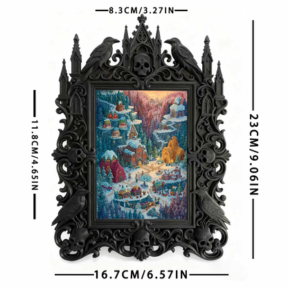 Rare-find-gothic Dark-style Photo Frame | Werewolf Cosplay Photo Booth Decor, Photo Ornament, Wall/Table Dual-use, Rustic Frame