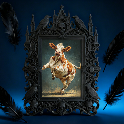 TikTok-viral Gothic Dark-style Photo Frame | Gothic Tabletop RPG Game Night Decor, Photo Ornament, Wall-mountable & Tabletop, Plastic Frame
