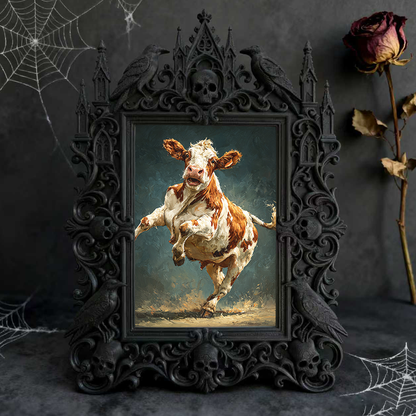 TikTok-viral Gothic Dark-style Photo Frame | Gothic Tabletop RPG Game Night Decor, Photo Ornament, Wall-mountable & Tabletop, Plastic Frame