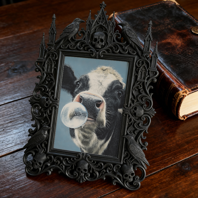 Shop-favorite Gothic Dark-style Photo Frame | Dark Academia Handmade Notebook Shop Decor, Photo Ornament, Wall/Table Dual-use, Durable Frame