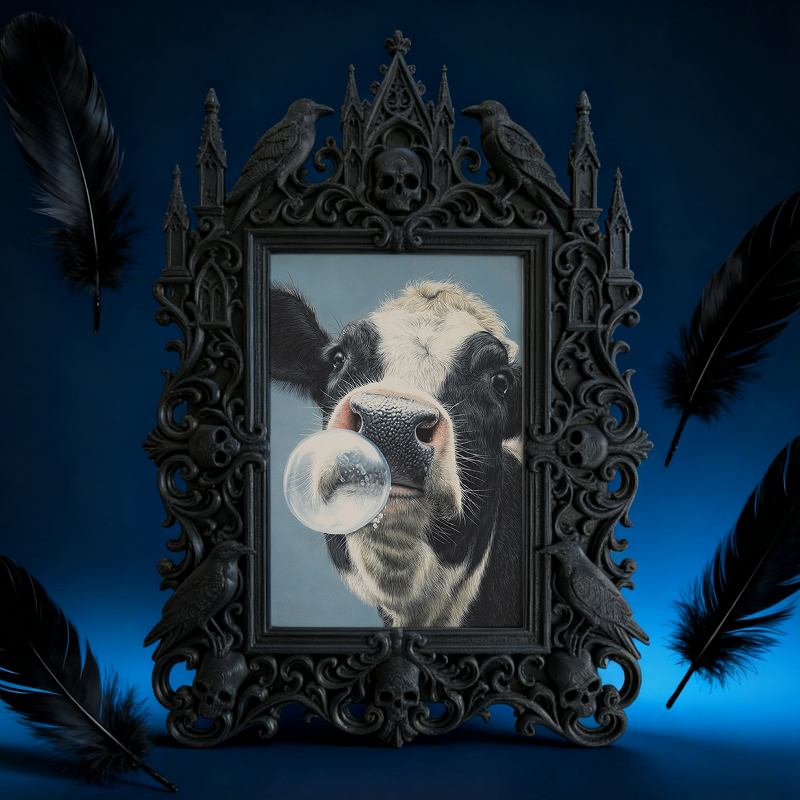 Shop-favorite Gothic Dark-style Photo Frame | Dark Academia Handmade Notebook Shop Decor, Photo Ornament, Wall/Table Dual-use, Durable Frame
