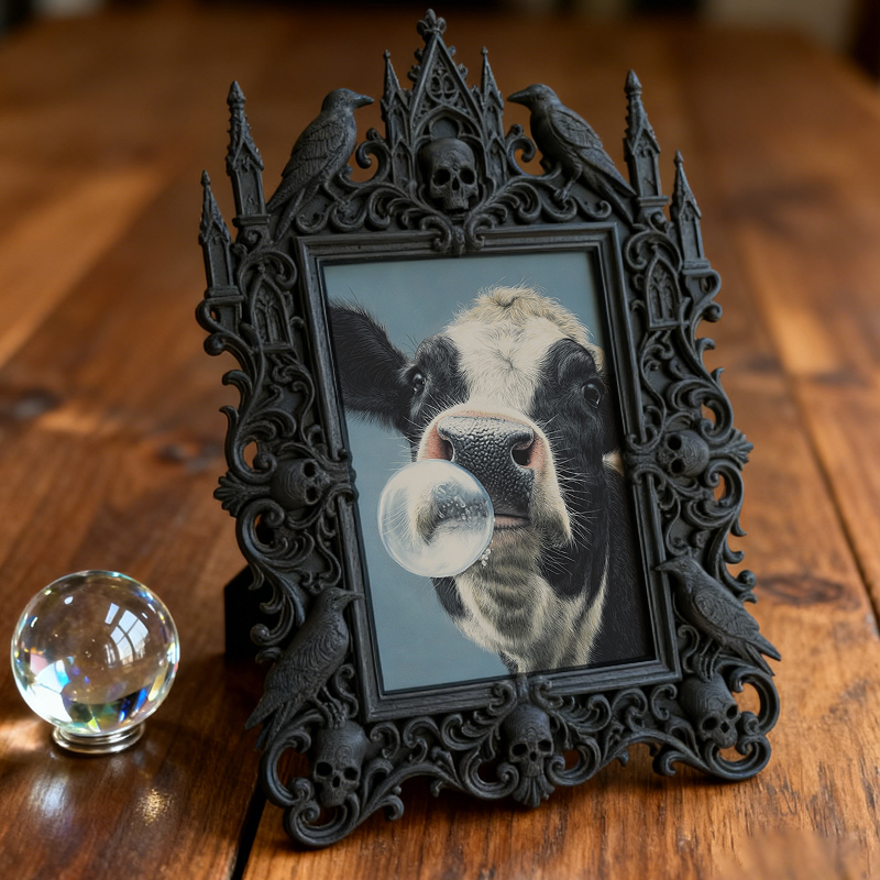 Shop-favorite Gothic Dark-style Photo Frame | Dark Academia Handmade Notebook Shop Decor, Photo Ornament, Wall/Table Dual-use, Durable Frame