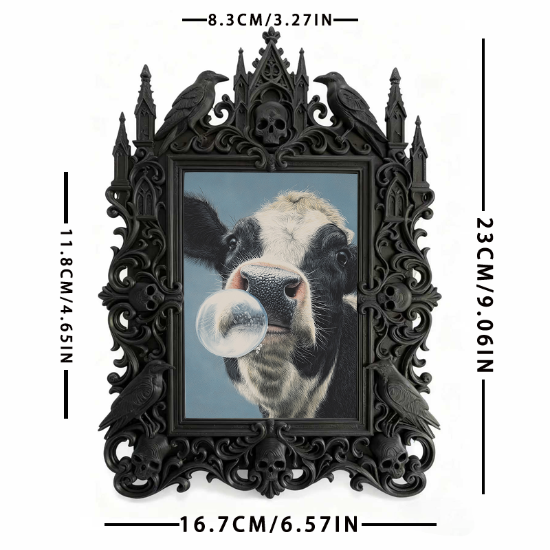 Shop-favorite Gothic Dark-style Photo Frame | Dark Academia Handmade Notebook Shop Decor, Photo Ornament, Wall/Table Dual-use, Durable Frame