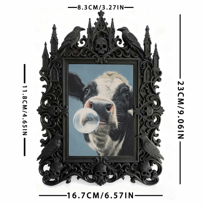 Shop-favorite Gothic Dark-style Photo Frame | Dark Academia Handmade Notebook Shop Decor, Photo Ornament, Wall/Table Dual-use, Durable Frame