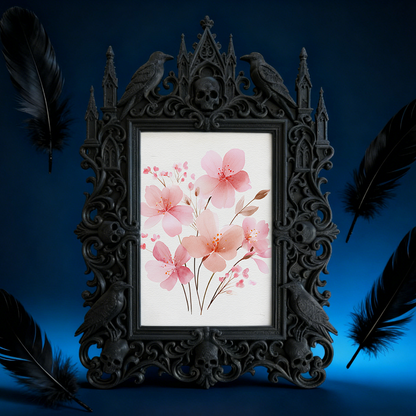 Quick-sellout Gothic Dark-style Photo Frame | Gothic Resin Art Studio Window Decor, Photo Ornament, Dual-use Display, Retro Plastic Frame