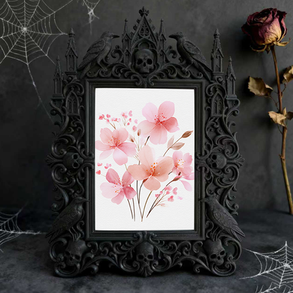 Quick-sellout Gothic Dark-style Photo Frame | Gothic Resin Art Studio Window Decor, Photo Ornament, Dual-use Display, Retro Plastic Frame