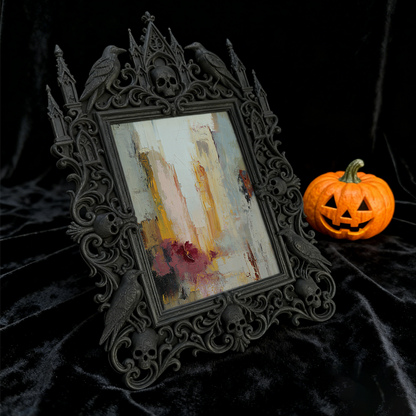 High-demand Gothic Dark-style Photo Frame | Witchy Crystal Gridding Workshop Decor, Photo Ornament, Wall-mountable & Tabletop, Scratch-resis