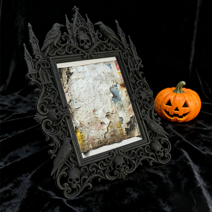 Must-grab Gothic Dark-style Photo Frame | Horror Themed Escape Room Winner Gift Decor, Photo Ornament, Wall-mountable & Tabletop, Slim Frame