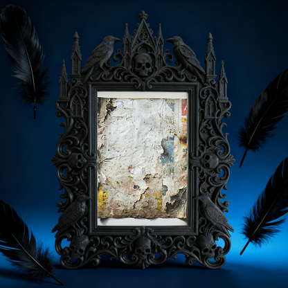 Must-grab Gothic Dark-style Photo Frame | Horror Themed Escape Room Winner Gift Decor, Photo Ornament, Wall-mountable & Tabletop, Slim Frame