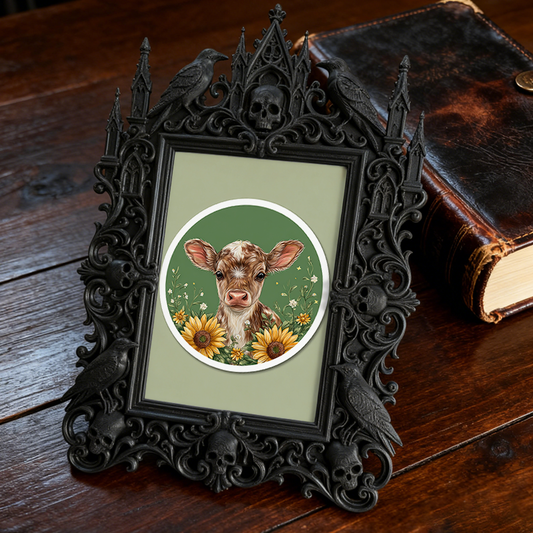 Edgy-favorite Gothic Dark-style Photo Frame | Horror Movie Prop Replica Room Decor, Photo Ornament, Dual-use Display, Minimalist Frame