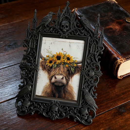 Rare-edition Gothic Dark-style Photo Frame | Vampire Cosplay Contact Lens Shop Decor, Photo Ornament, Wall/Table Dual-use, Artistic Frame