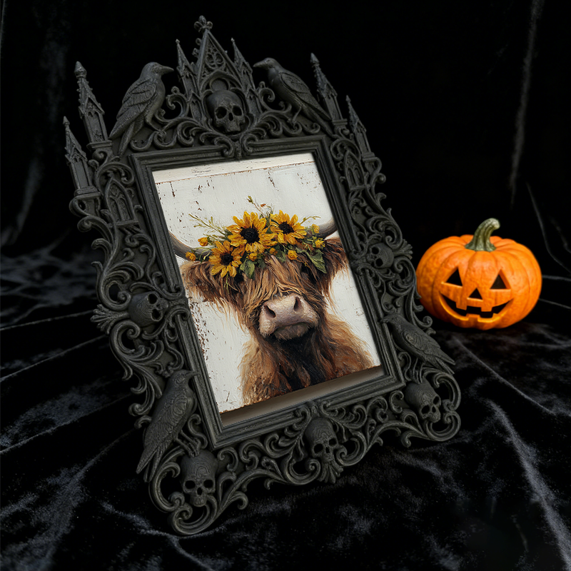 Rare-edition Gothic Dark-style Photo Frame | Vampire Cosplay Contact Lens Shop Decor, Photo Ornament, Wall/Table Dual-use, Artistic Frame