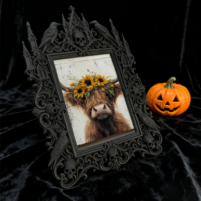 Rare-edition Gothic Dark-style Photo Frame | Vampire Cosplay Contact Lens Shop Decor, Photo Ornament, Wall/Table Dual-use, Artistic Frame