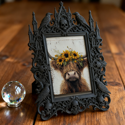 Rare-edition Gothic Dark-style Photo Frame | Vampire Cosplay Contact Lens Shop Decor, Photo Ornament, Wall/Table Dual-use, Artistic Frame