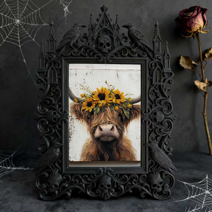 Rare-edition Gothic Dark-style Photo Frame | Vampire Cosplay Contact Lens Shop Decor, Photo Ornament, Wall/Table Dual-use, Artistic Frame