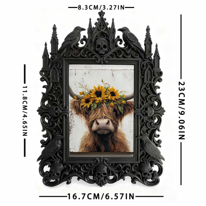 Rare-edition Gothic Dark-style Photo Frame | Vampire Cosplay Contact Lens Shop Decor, Photo Ornament, Wall/Table Dual-use, Artistic Frame