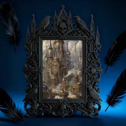 Sturdy-built Gothic Dark-style Photo Frame | Gothic Skateboard Shop Waiting Area Decor, Photo Ornament, Dual-use Display, Wear-resistant Fra