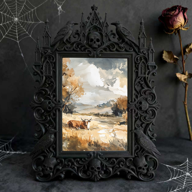 Collector-must-have Gothic Dark-style Photo Frame | Vintage Horror Comic Book Store Decor, Photo Ornament, Wall/Table Dual-use, Display-grad