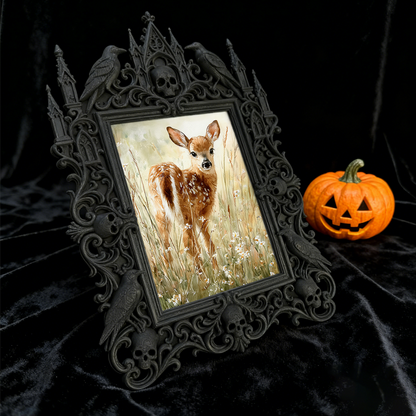 Cute-dark-style Gothic Dark-style Photo Frame | Gothic Pet Halloween Collar Display Decor, Photo Ornament, Dual-use Display, Cute Frame