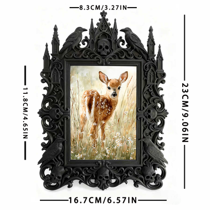 Cute-dark-style Gothic Dark-style Photo Frame | Gothic Pet Halloween Collar Display Decor, Photo Ornament, Dual-use Display, Cute Frame