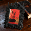 Reel-trending Gothic Dark-style Photo Frame | Ghost-themed Book Nook Shelf Decor, Photo Ornament, Wall-mountable & Tabletop, Plastic Frame