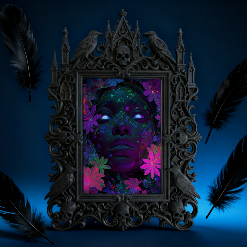 Must-own Gothic Dark-style Photo Frame | Dark Art Tattoo Studio Client Photo Wall Decor, Photo Ornament, Wall-mountable & Tabletop, Slim Fra