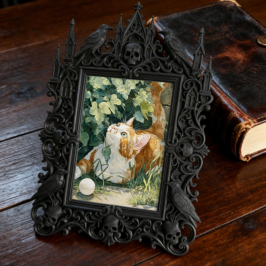 Customer-loved Gothic Dark-style Photo Frame | Vampire Themed Halloween Dinner Party Decor, Photo Ornament, Dual-use Display, Sturdy Frame
